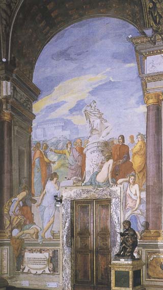 Sandro Botticelli Francesco Furini,Lorenzo the Magnificent and the Platonic Academy in the Villa of Careggi